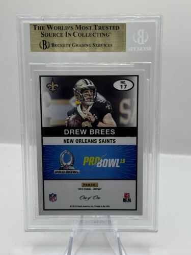 2019 Panini Instant Pro Bowl Black #17 Drew Brees New Orleans Saints 1/1 BGS 9.5