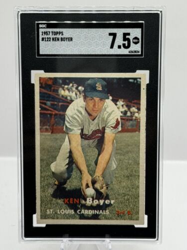 1957 Topps #122 Ken Boyer St. Louis Cardinals SGC 7.5