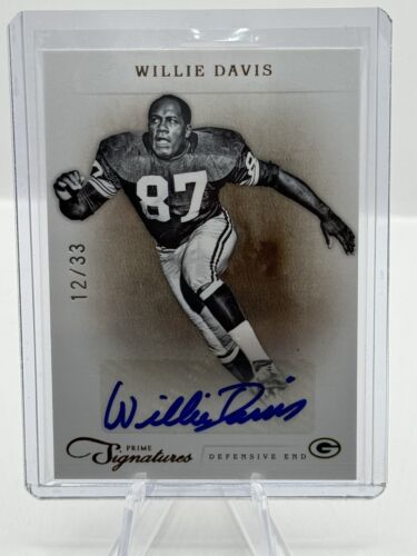 2012 Panini Prime Signatures Willie Davis Auto Green Bay Packers 12/33