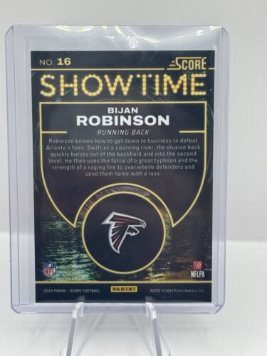 2024 Panini Score Showtime #16 Bijan Robinson Atlanta Falcons