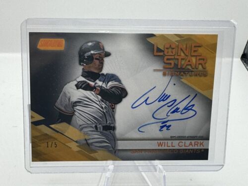 2019 Topps Stadium Club Lone Star Will Clark Auto San Francisco Giants 1/5