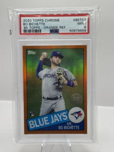 2020 Topps Chrome Orange Refractor 85TC2 Bo Bichette Toronto 05/25 PSA 9