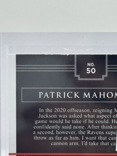 2020 Panini Impeccable #50 Patrick Mahomes II Chiefs 2/8 - lite back edge wear