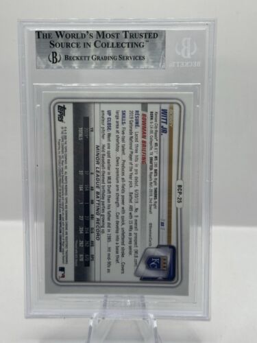 2020 Bowman Chrome Prospects #25 Bobby Witt Jr. Kansas City Royals BGS 9