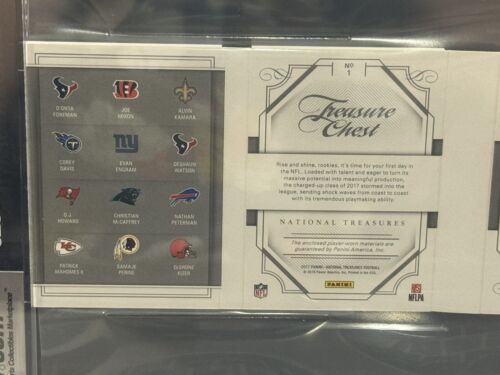 2017 National Treasures Chest Watson/McCaffrey/Mahomes/Cook etc. 01/49 BGS 8.5