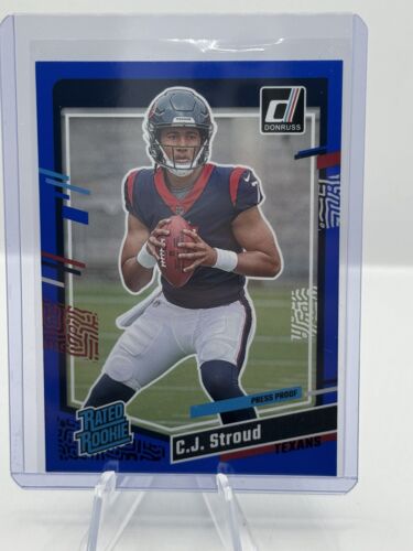 2023 Panini Donruss Blue Press Proof Rated Rookie #339 CJ Stroud Houston Texans