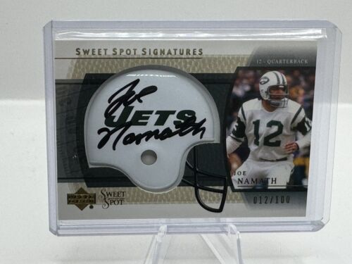 2004 Upper Deck Sweet Spot Signatures Joe Namath Auto 012/100 (Jersey #)