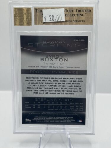 2013 Bowman Sterling Prospect Byron Buxton Auto Minnesota Twins BGS 9.5