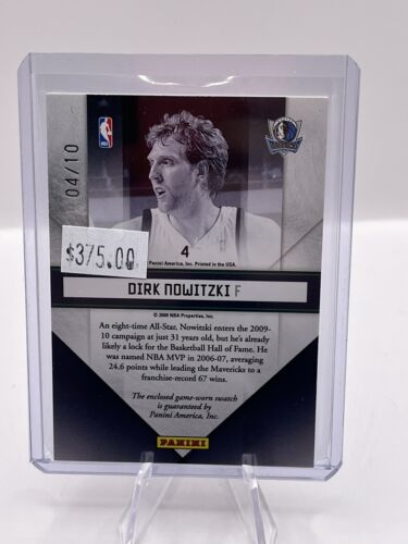 2009 Panini Prestige Stars of NBA #4 Dirk Nowitzki 3 Color Patch 4/10 -edge nick