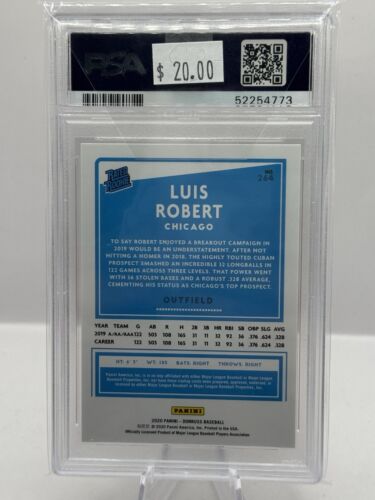 2020 Panini Donruss Rated Rookie Holo Orange #264 Luis Robert White Sox PSA 10