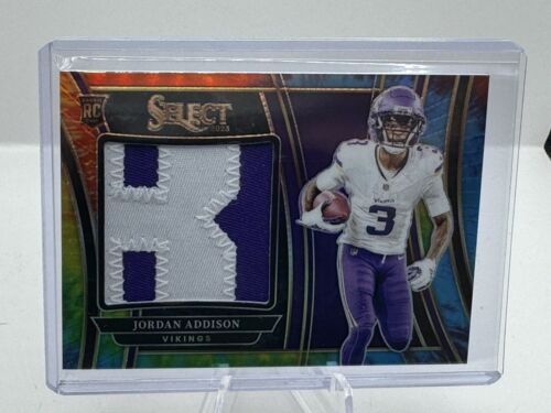 2023 Panini Select Tie Dye Prizm RC Jordan Addison Patch Minnesota Vikings 24/25