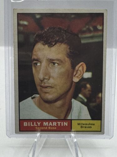 1961 Topps #89 Billy Martin Milwaukee Braves - light corner/edge wear