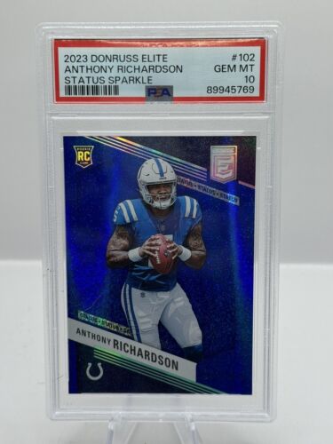 2023 Donruss Elite Status Sparkle #102 Anthony Richardson Colts 297/299 PSA 10