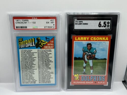 1971 Topps Football Complete Set (9 Graded incl SGC 6 Bradshaw, Simpson, Cklist)