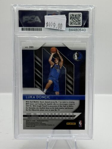 2018-19 Panini Prizm RC #280 Luka Doncic Auto Mavericks PSA/DNA Certified