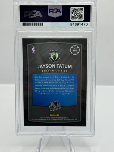 2017-18 Donruss Optic Rated Rookie Jayson Tatum Auto Celtics PSA/DNA Authentic