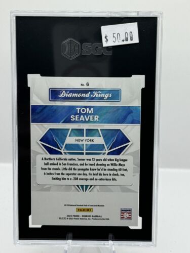 2023 Donruss Diamond Kings Press Proof #6 Tom Seaver New York 3/5 SGC 9.5