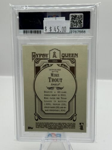 2012 Topps Gypsy Queen #195 Mike Trout Los Angeles Angels PSA 10