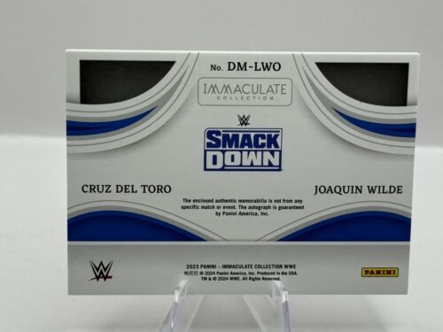 2023 Panini Immaculate WWE Smack Down Cruz Del Toro Joaquin Wilde Patch Auto /10