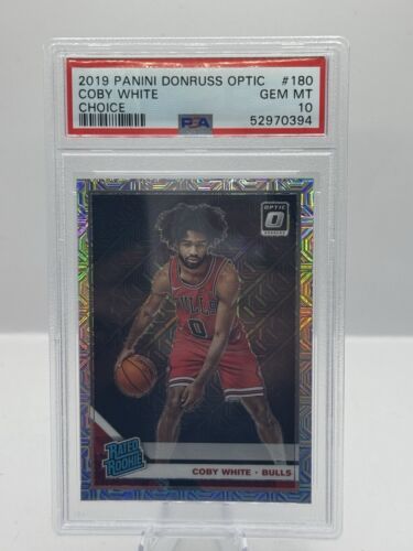 2019-20 Donruss Optic Rated Rookie Choice Prizm #180 Coby White Bulls PSA 10