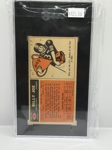 1965 Topps #33 Billy Joe Buffalo Bills SGC 6.5