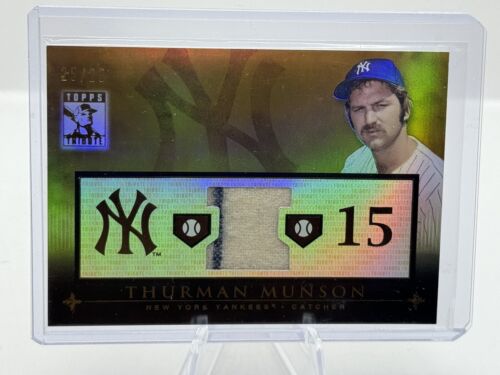 2010 Topps Tribute Thurman Munson Patch New York Yankees 25/25