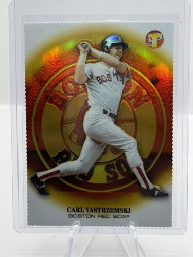 2002 Topps Pristine Gold Refractor #142 Carl Yastrzemski Boston Red Sox 02/70