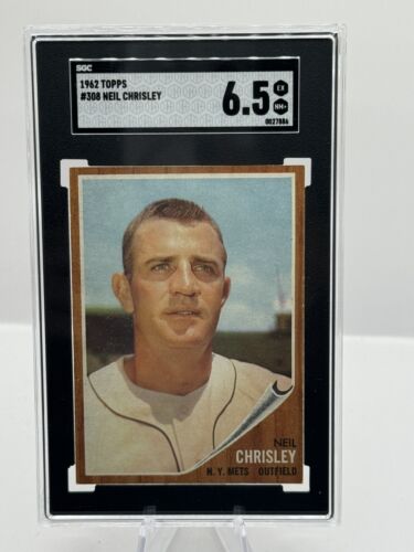 1962 Topps #308 Neil Chrisley New York Mets SGC 6.5