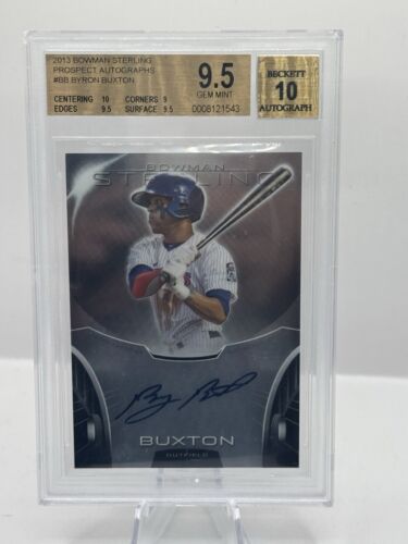 2013 Bowman Sterling Prospect Byron Buxton Auto Minnesota Twins BGS 9.5