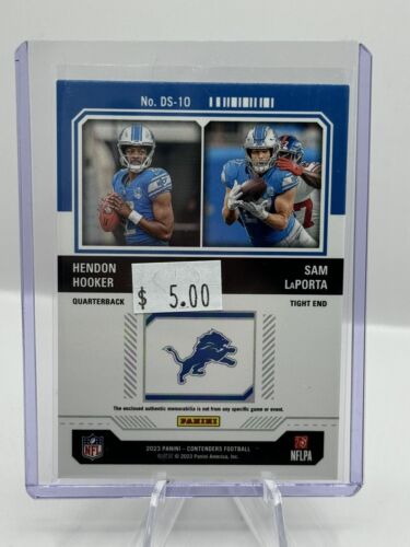 2023 Panini Contenders Rookie Ticket #10 Hendon Hooker Sam LaPorta Patches