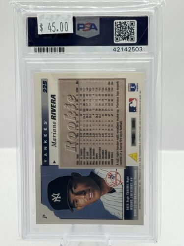 1996 Score Rookie #225 Mariano Rivera New York Yankees PSA 10