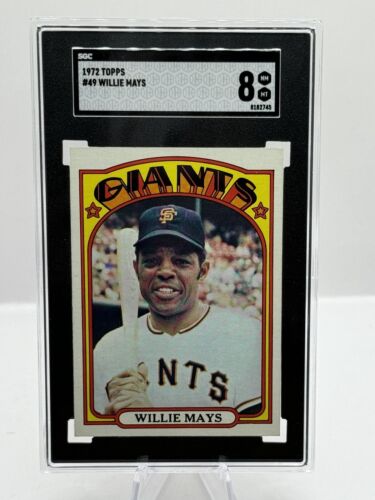 1972 Topps #49 Willie Mays San Francisco Giants SGC 8