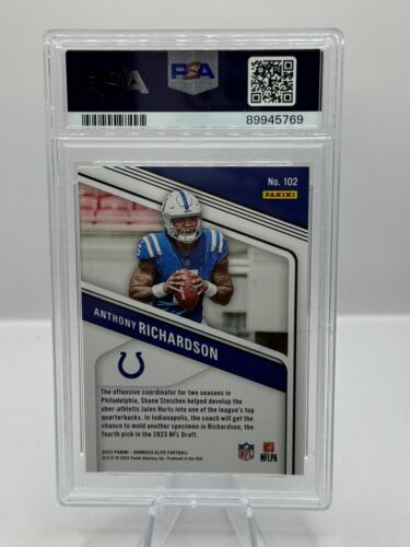 2023 Donruss Elite Status Sparkle #102 Anthony Richardson Colts 297/299 PSA 10