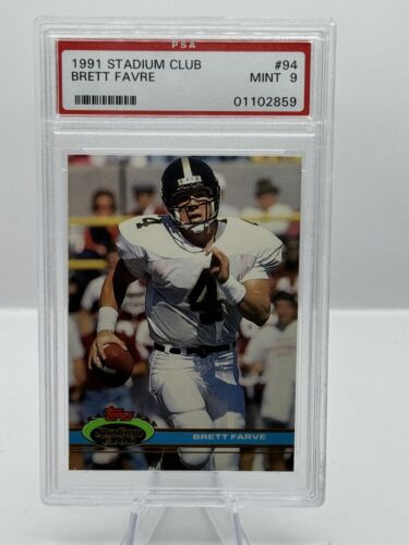 1991 Topps Stadium Club #94 Brett Favre Atlanta Falcons PSA 9