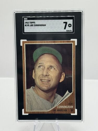 1962 Topps #195 Joe Cunningham Chicago White Sox SGC 7