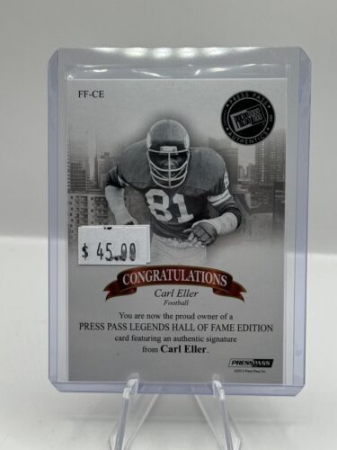 2012 Press Pass Legends Hall of Fame Carl Eller Auto 16/25