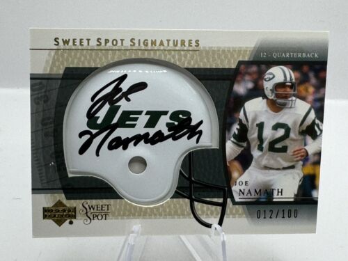 2004 Upper Deck Sweet Spot Signatures Joe Namath Auto 012/100 (Jersey #)