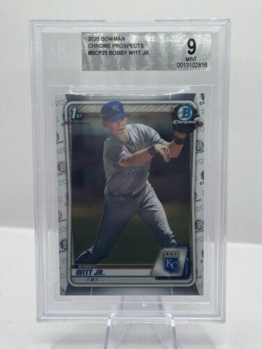 2020 Bowman Chrome Prospects #25 Bobby Witt Jr. Kansas City Royals BGS 9