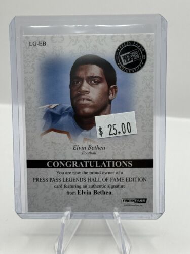 2012 Press Pass Legends Hall of Fame Elvin Bethea Auto 09/25