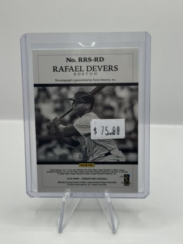 2018 Panini Cornerstones Rookie Reserve Rafael Devers Auto Boston Red Sox 02/49