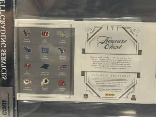 2017 National Treasures Chest Watson/McCaffrey/Mahomes/Cook etc. 23/49 BGS 8.5