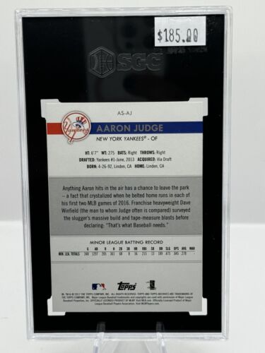 2017 Topps Archives Snapshots Black & White Aaron Judge NY Yankees SGC 9.5