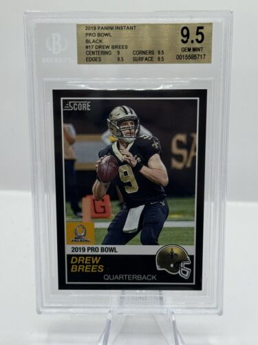 2019 Panini Instant Pro Bowl Black #17 Drew Brees New Orleans Saints 1/1 BGS 9.5