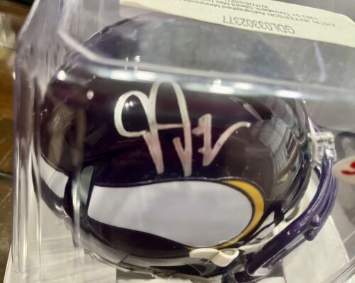 Justin Jefferson Autographed Mini Helmet Minnesota Vikings JSA Authenticated