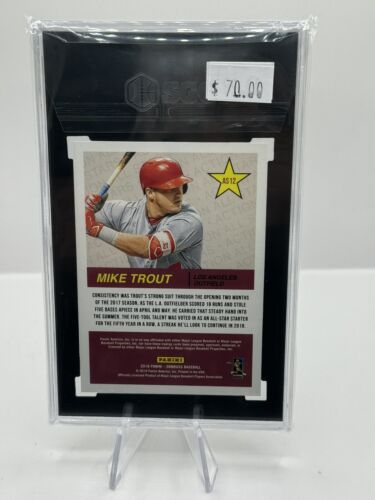 2018 Donruss All-Stars Green #12 Mike Trout Los Angeles Angels 03/25 SGC 10