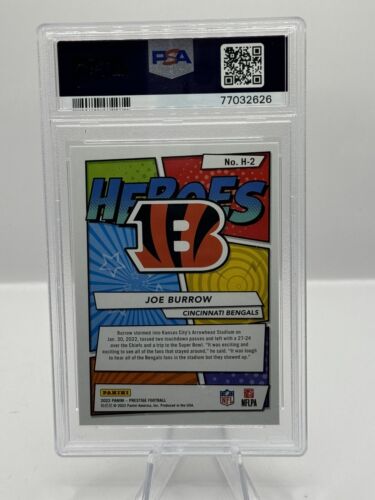 2022 Panini Prestige Heroes #2 Joe Burrow Cincinnati Bengals PSA 10