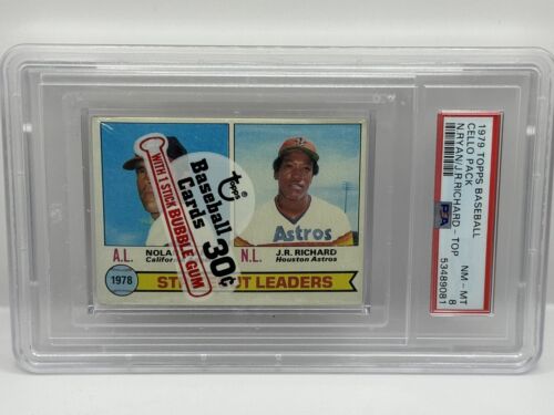 1979 Topps Baseball Cello Pack Nolan Ryan J. R. Richard on Top PSA 8