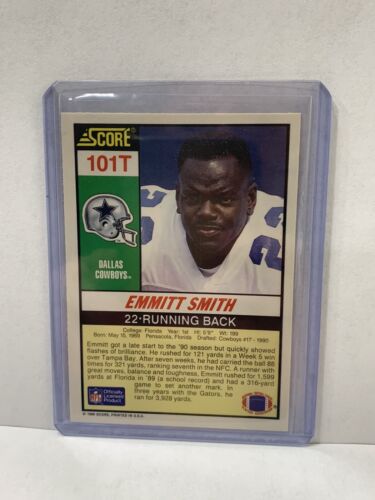1990 Score NFL Football Rookie & Traded Set - In Binder - Emmitt Smith