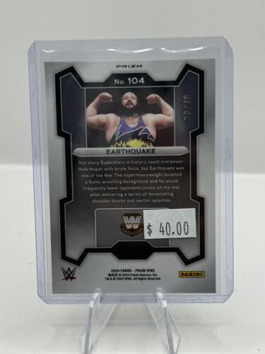 2024 Panini Prizm WWE Wrestle Mania Prizm #104 Earthquake 29/40