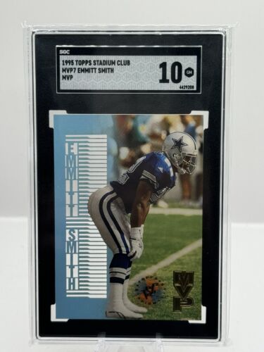 1995 Topps Stadium Club MVP 7 Emmitt Smith Dallas Cowboys SGC 10